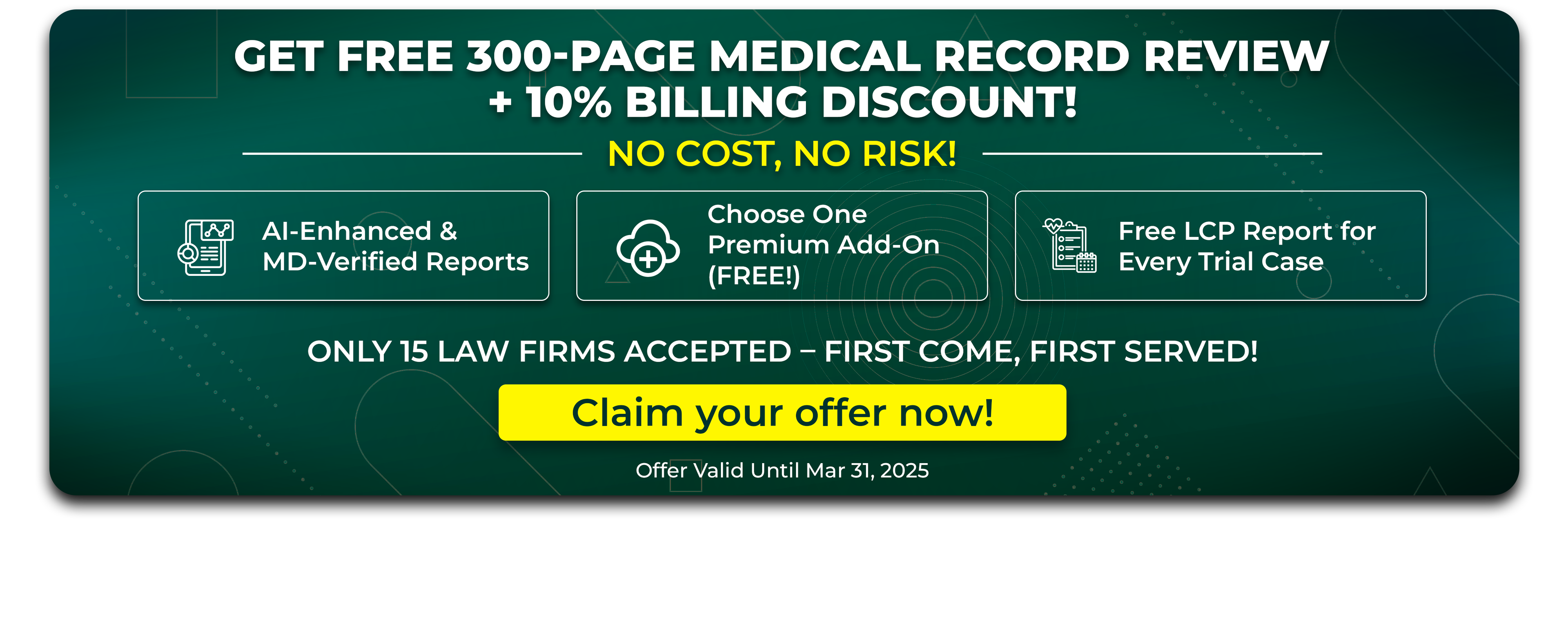 Get 300 Pages of Medical Record Review—FREE!