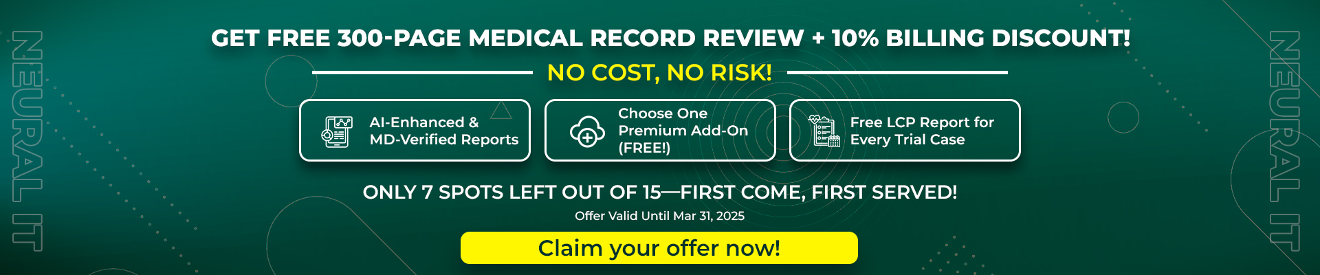 Medical record review offer